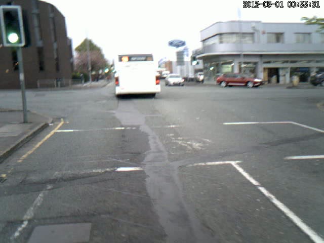 Primary position approaching the junction.